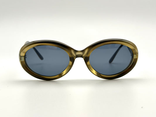 Christian Dior 2919A Vintage Oval Sunglasses Olive Navy 90s Made in Austria