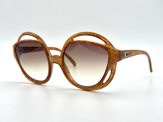 Iconic Vintage Christian Dior 2027-80 Oversized Optyl Sunglasses Amber Tortoise 1970s