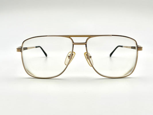 Burberry Gold Aviator Vintage Prescription Eyeglass Frame 1980s 56-14-135